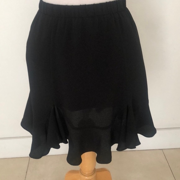 Mittoshop Black Skirt Pull On Elastic Waist​​​​ lined, Size Small - Picture 1 of 6